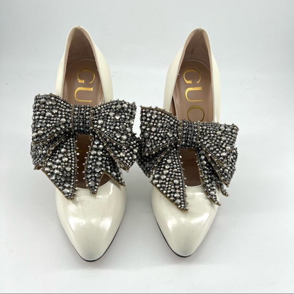 ✈️sold!Gucci bow-embellished patent leather pumps - Picture 6 of 10
